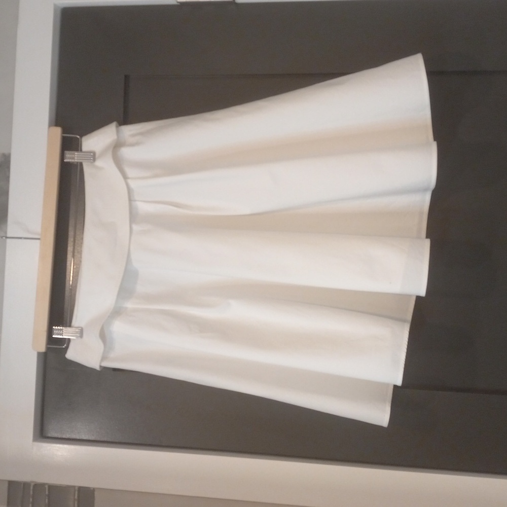 Valentino Flare Skirt Women's Ivory Cotton Size 6 Made in Italy - Picture 11 of 14